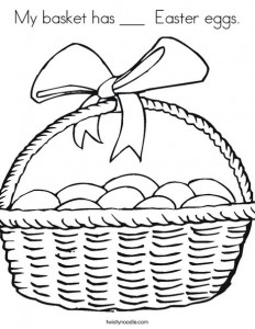 free easter basket coloring