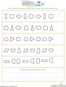 free printable shapes pattern