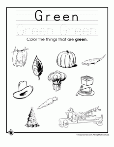 green color worksheet