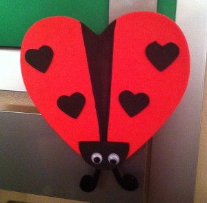 heart ladybug craft idea