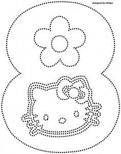 hello kitty number 8 trace worksheet