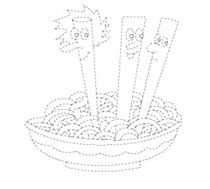 noodles trace worksheet