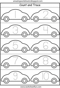 number tracing cars
