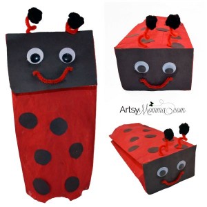paper bag ladybug craft