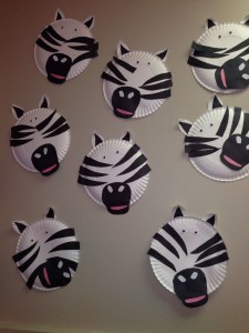 paper plate craft zebra