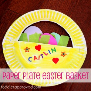 paper plate easter basket craft