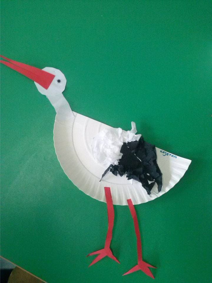 stork storch ooievaar pappteller ibis barza bociany bocian babycadeautjes projektideen paard plastyka pferde papptellern pappe klassenzimmer frühling materiały
