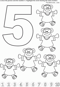 preschool number 5 worksheets (2)
