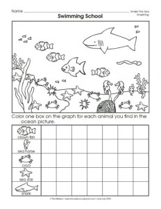 sea animal graph worksheet
