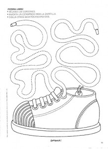 shoes trace worksheet