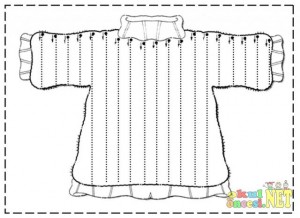 sweater trace worksheet for kids