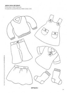 trace clothes worksheet