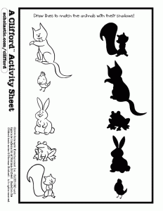animal shadow matching worksheet (1)