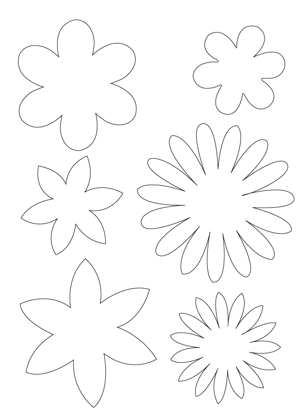 flower shapes template crafts preschool worksheets kindergarten