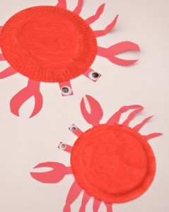free paper plate crab