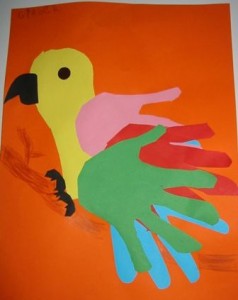 handprint bird craft