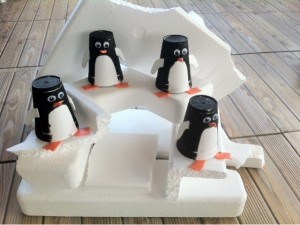 paper cup penguin craft idea