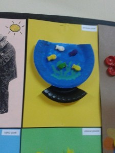 paper plate aquarium craft