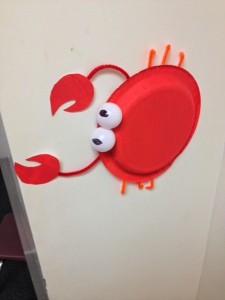 paper plate crab craft idea