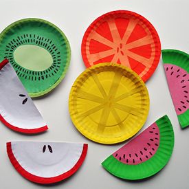 paper plate fruit