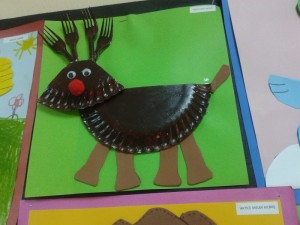 paper plate reindeer craft