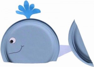 paper plate whale crafts