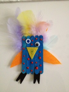popsicle bird craft