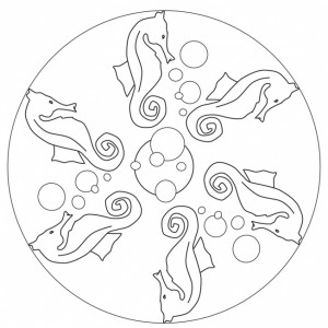 Sea animal mandala coloring page | Crafts and Worksheets for Preschool ...