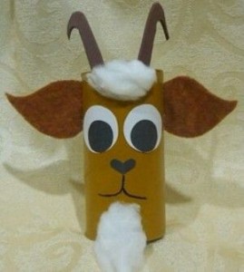 toilet paper roll goat craft
