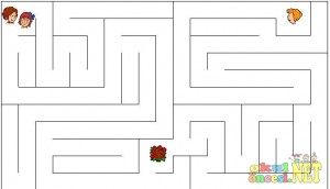 mother's day maze worksheet