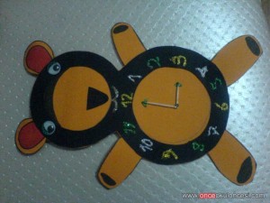 bear clock craft idea (3)