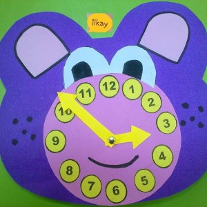 bear clock craft idea (4)