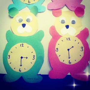 bear clock craft idea (5)