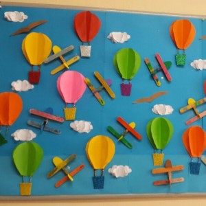 hot air balloon bulletin board (1)