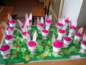 paper cup bunny craft idea