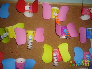 paper cup elephant craft