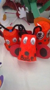 paper cup lady bug craft