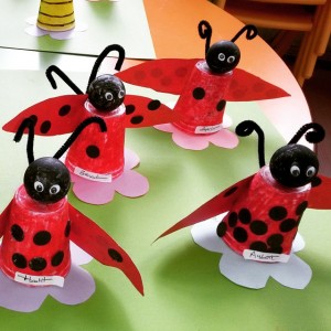 paper cup ladybug craft idea