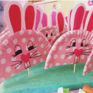 paper plate bunny craft