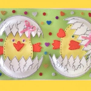 paper plate chick craft idea