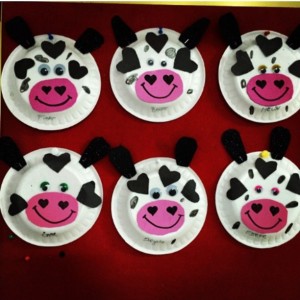 paper plate cow craft idea for kids