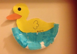 paper plate duck craft