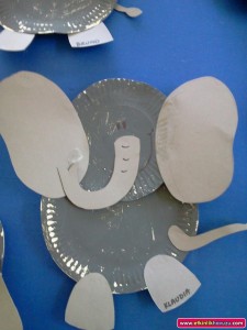 paper plate elephant craft idea