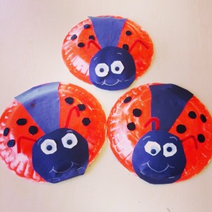 paper plate lady bug craft