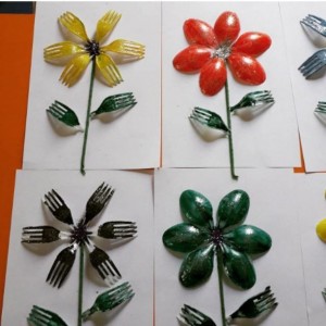 spoon and fork flower craft