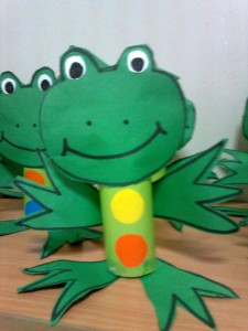toilet paper roll frog crafts