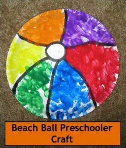 paper plate beach ball craft
