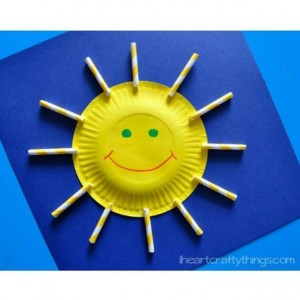 paper plate sun craft