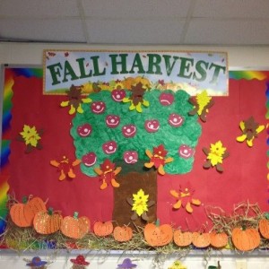 Fall harvest bulletin board