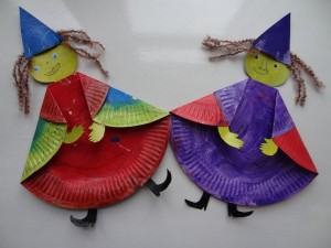 Witch paper plate craft